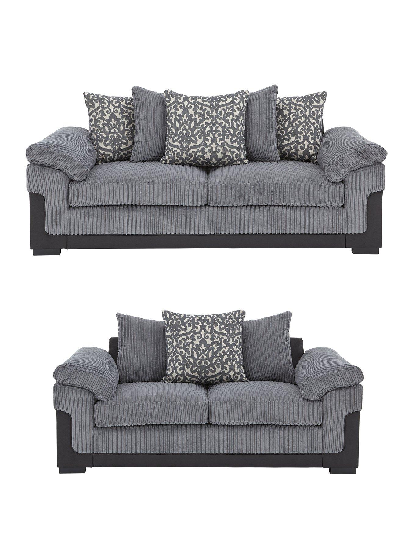 Product photograph of Phoenix Fabric And Faux Leather 3 Seater 2 Seater Sofa Set Buy And Save - Fsc Reg Certified from very.co.uk