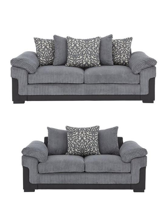 front image of phoenix-fabric-and-faux-leather-3-seater-2-seater-sofa-set-buy-and-save