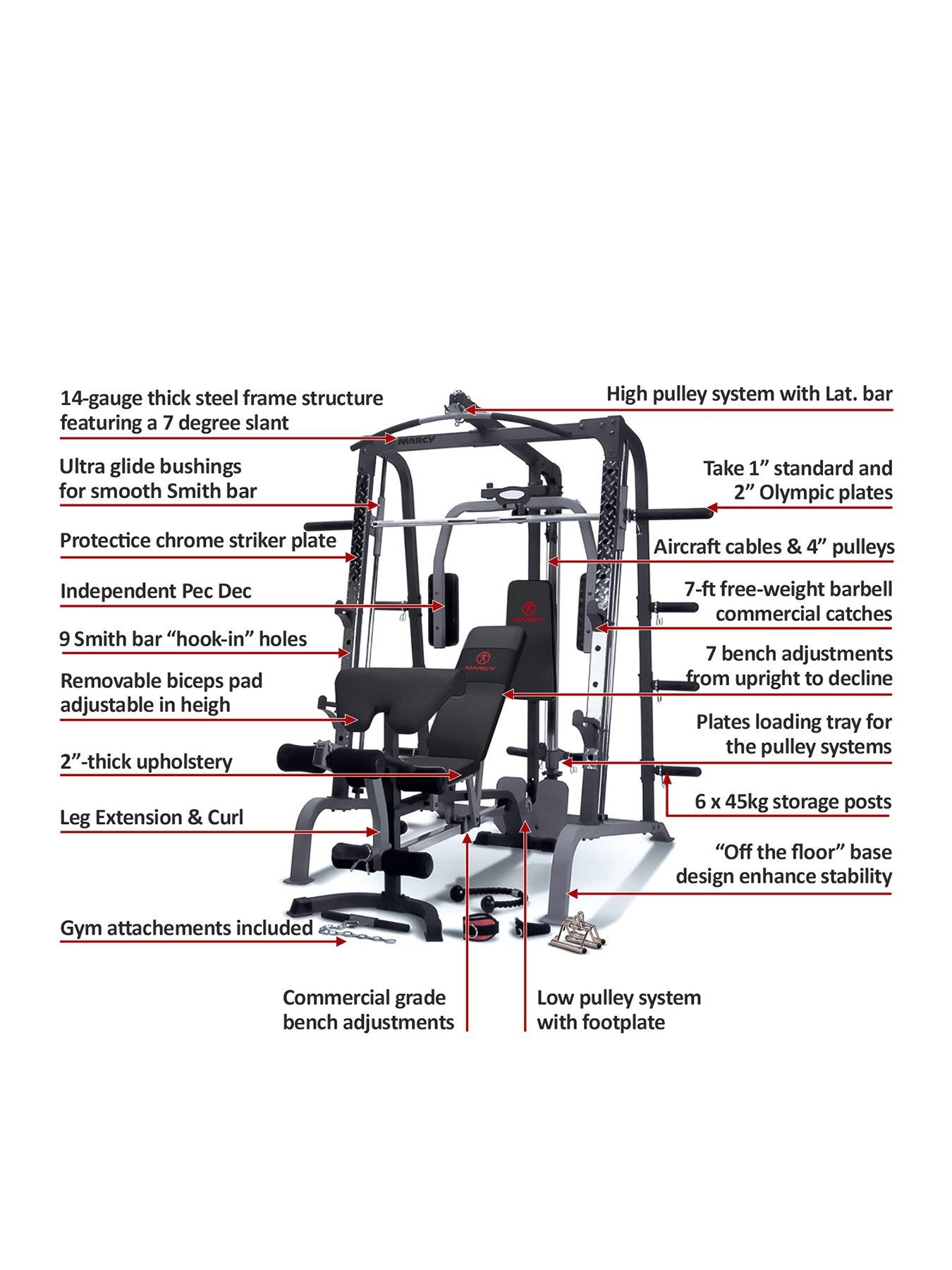 Marcy SM4000 Smith Machine Weight Bench Very