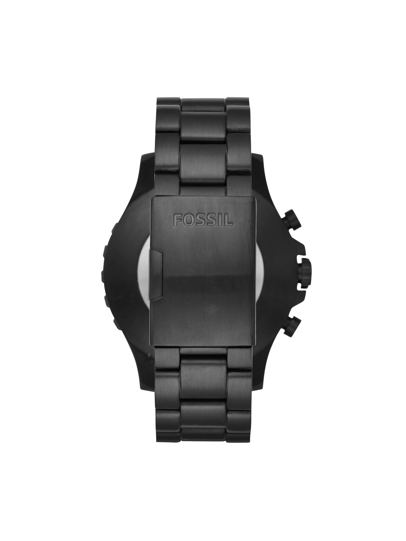 fossil q nate black hybrid smartwatch
