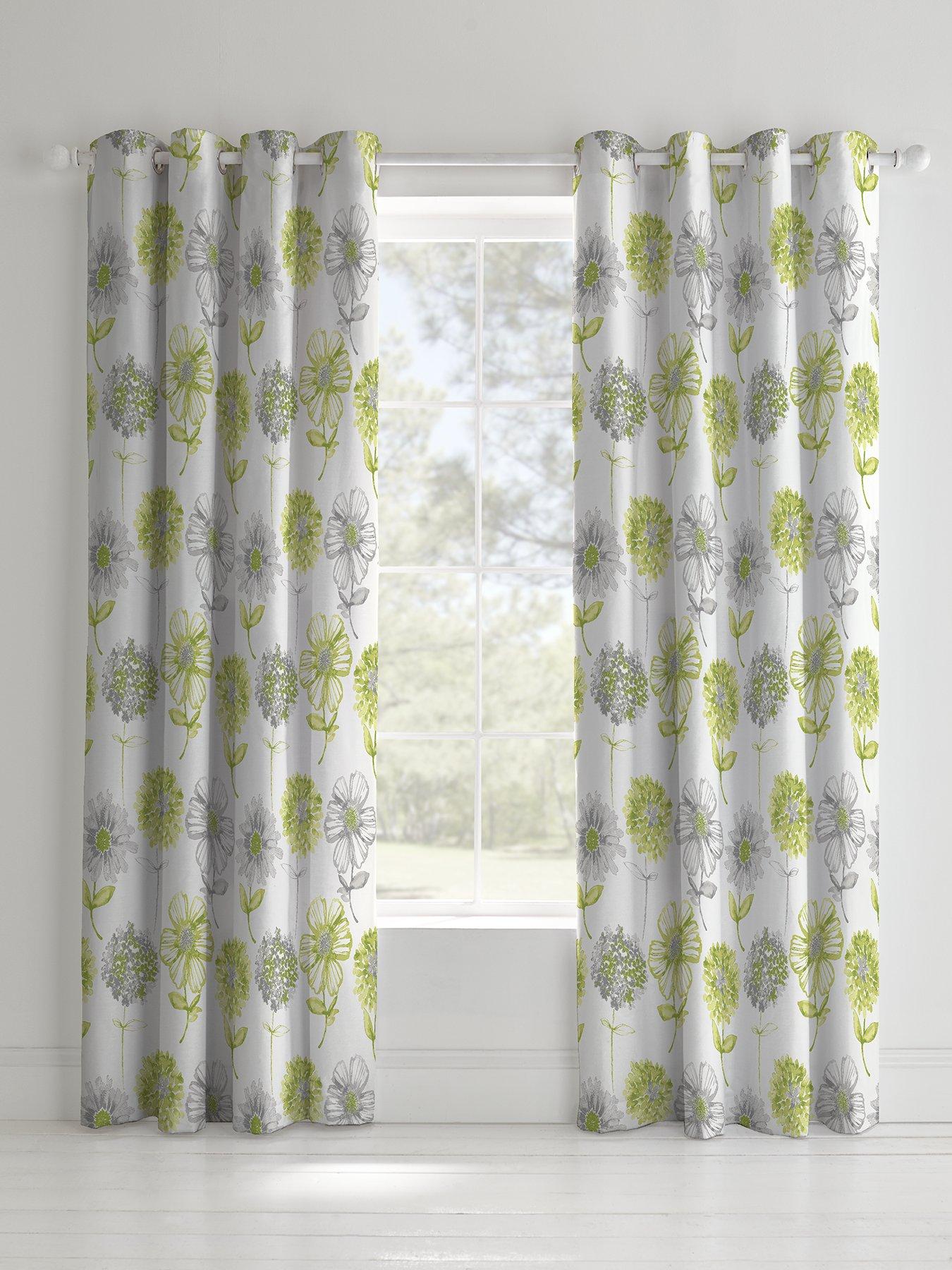 Catherine Lansfield Banbury Lined Eyelet Curtains Very Co Uk