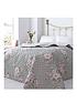  image of catherine-lansfield-canterbury-bedspread-throw-in-grey