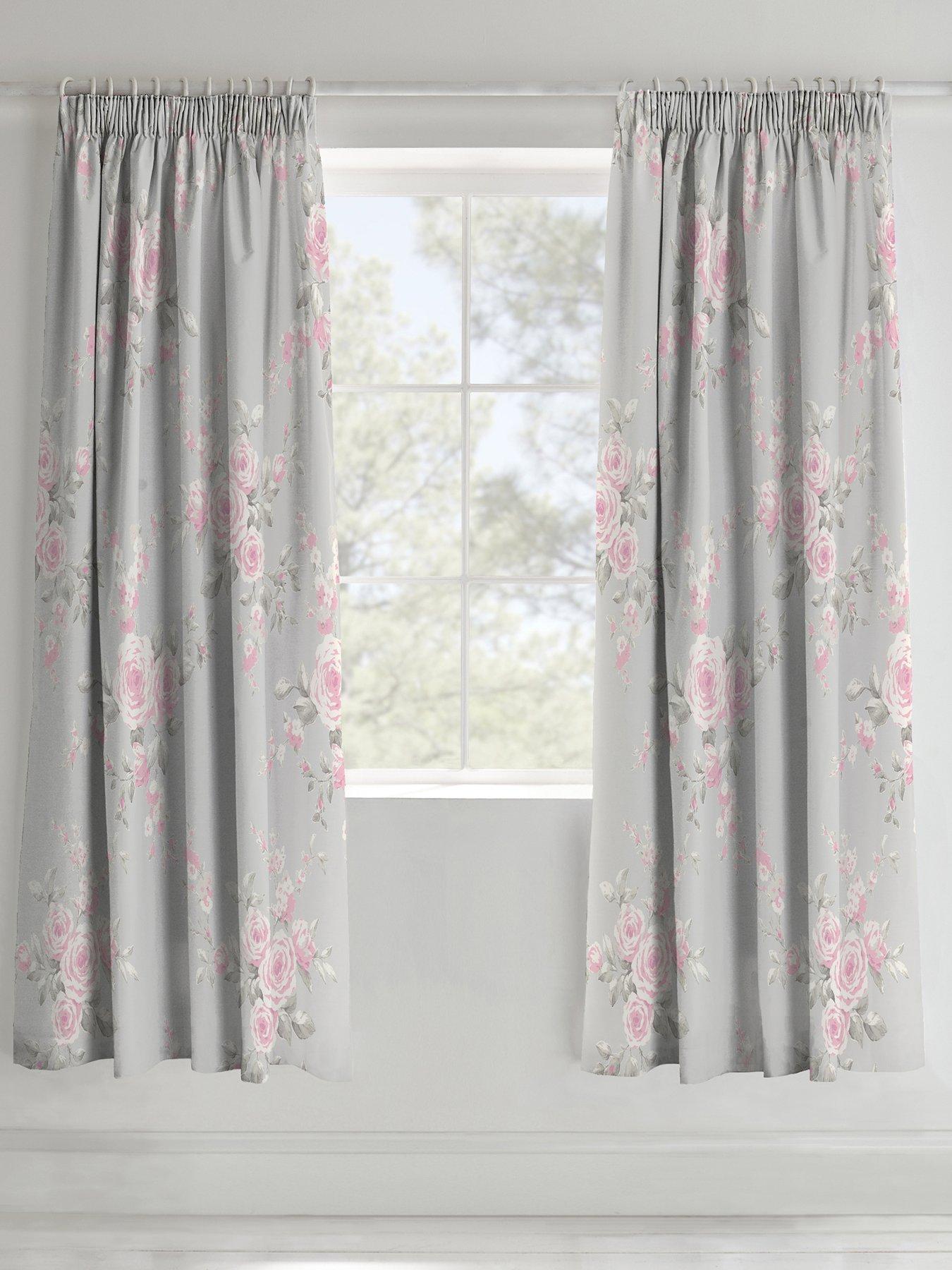 Catherine Lansfield Canterbury Lined Pencil Pleat Curtains