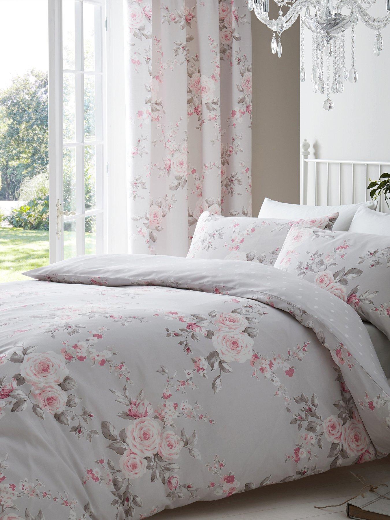 Image 2 of 4 of Catherine Lansfield Canterbury Lined Pencil Pleat Curtains
