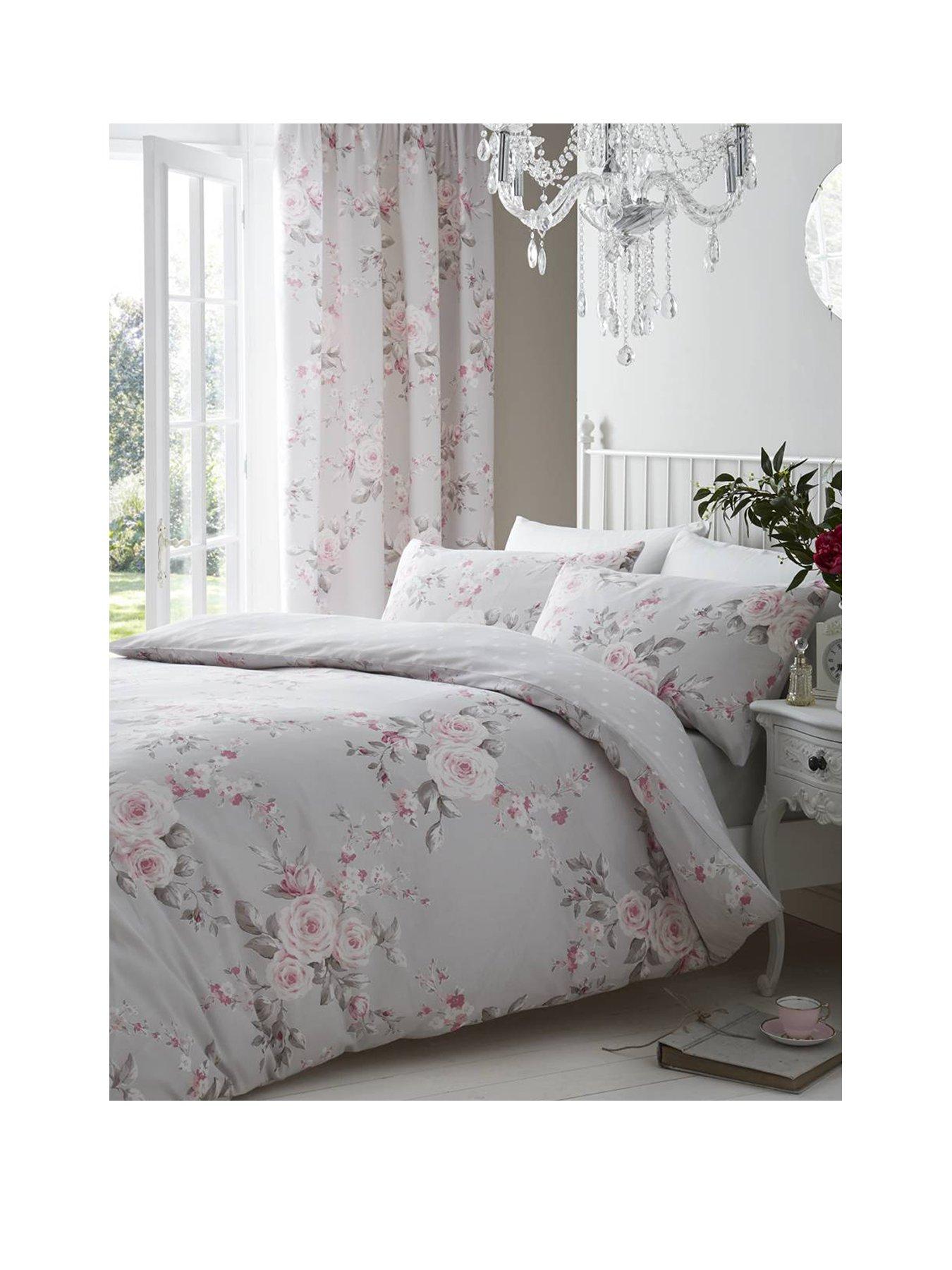 Image 2 of 2 of Catherine Lansfield Canterbury Lined Pencil Pleat Curtains&nbsp;