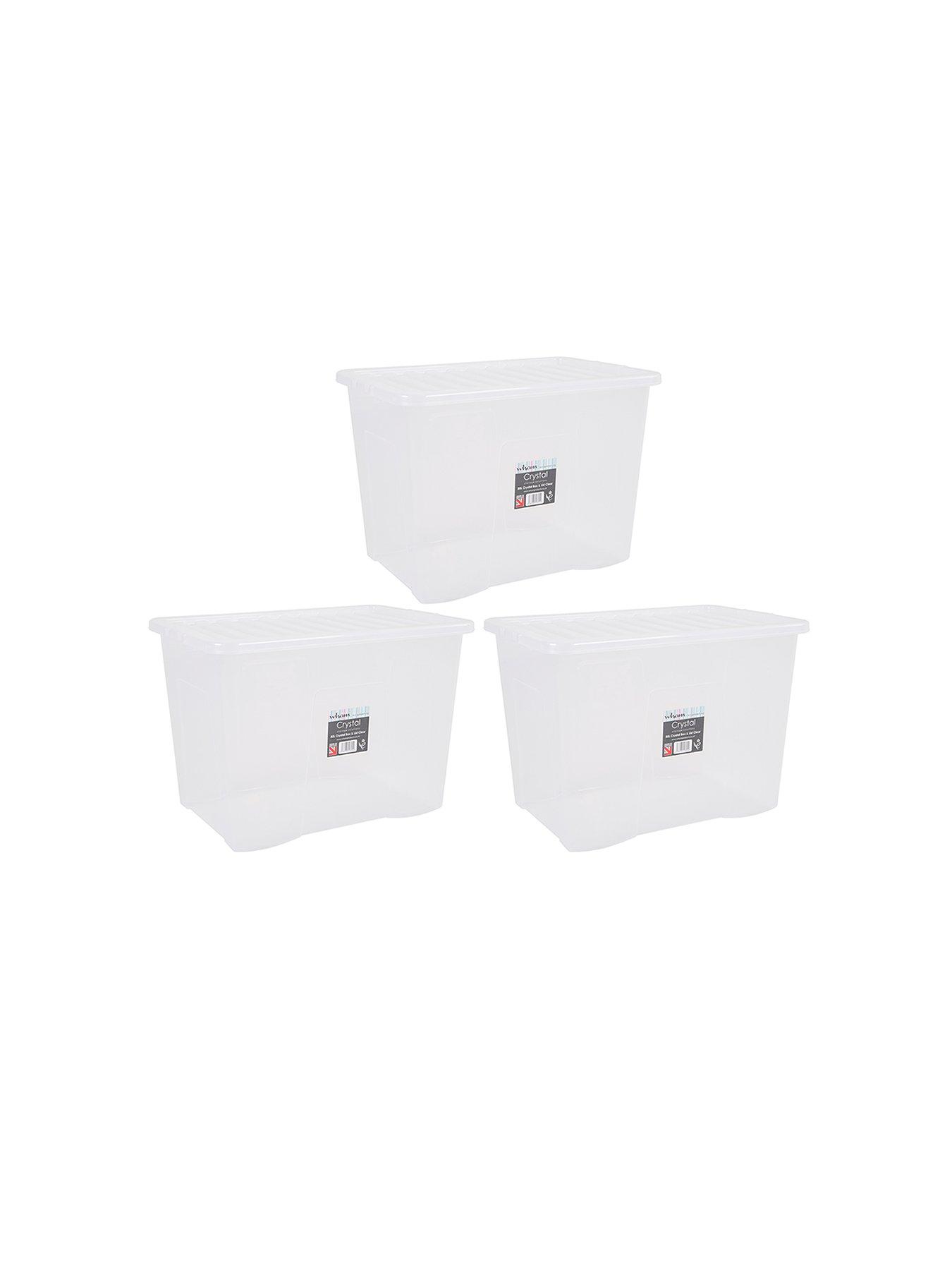 Image 2 of 3 of Wham Set of 3 80 Litre Plastic Storage Boxes