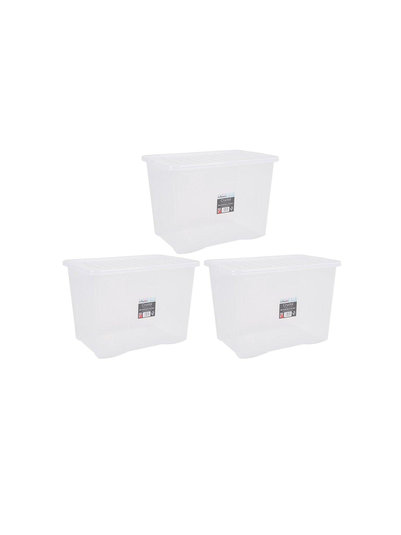 Image 3 of 3 of Wham Set of 3 80 Litre Plastic Storage Boxes
