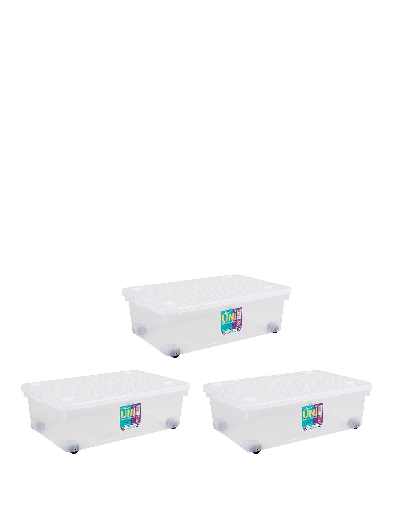 Wham Set Of 3 32 Litre Wheeled Plastic Storage Boxes review