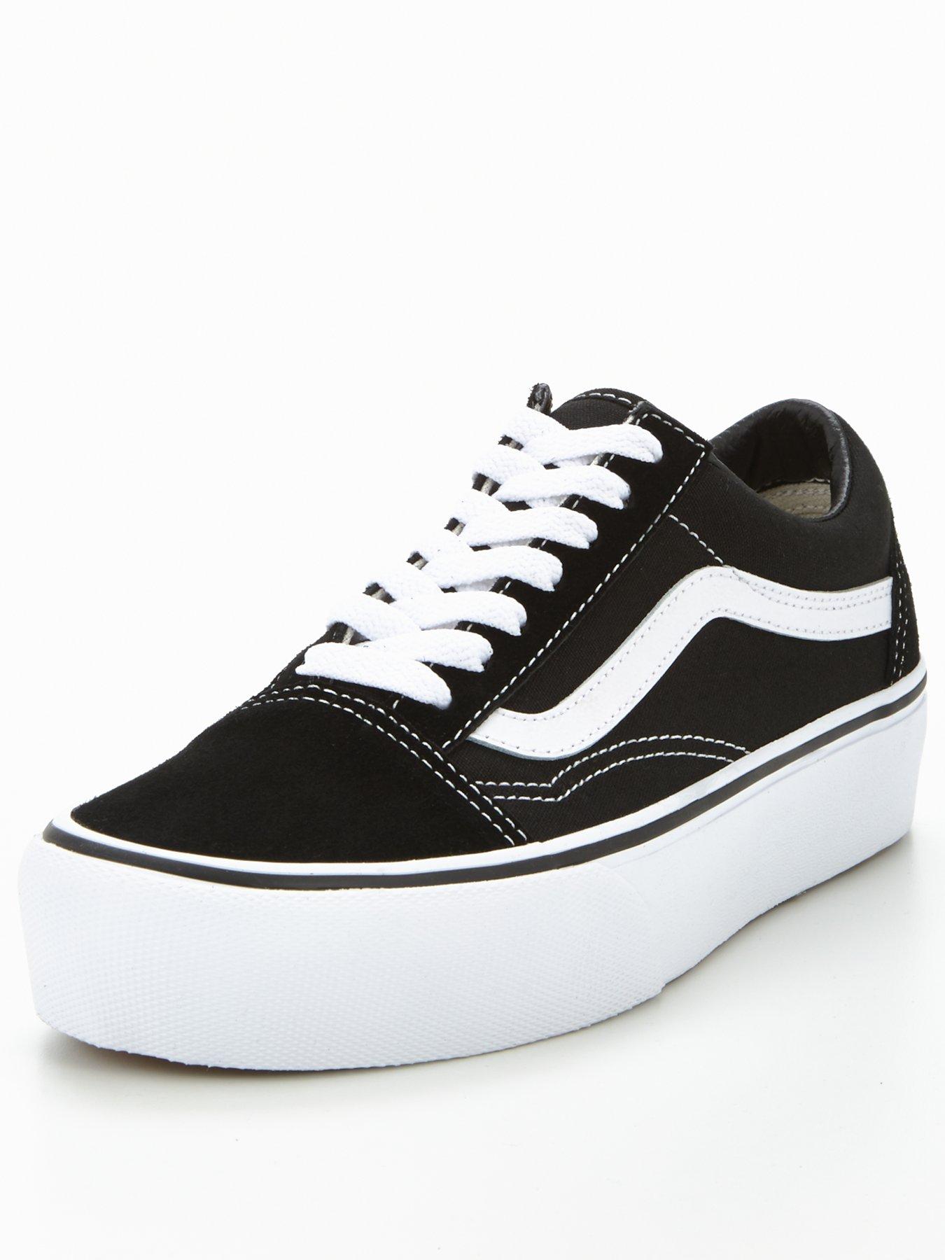 vans old skool platform black womens