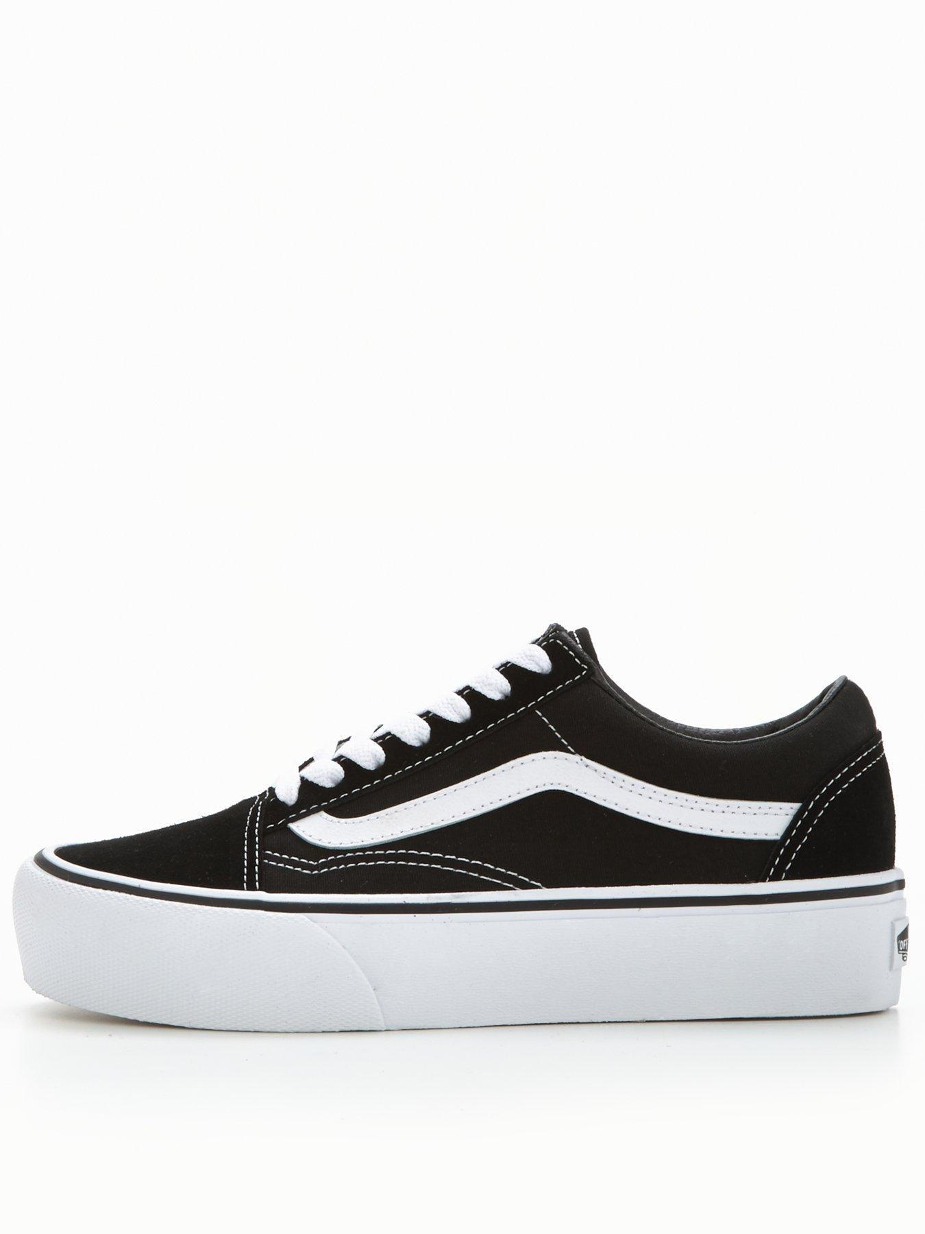 Vans Unisex Old Skool Platform Trainers Black Very