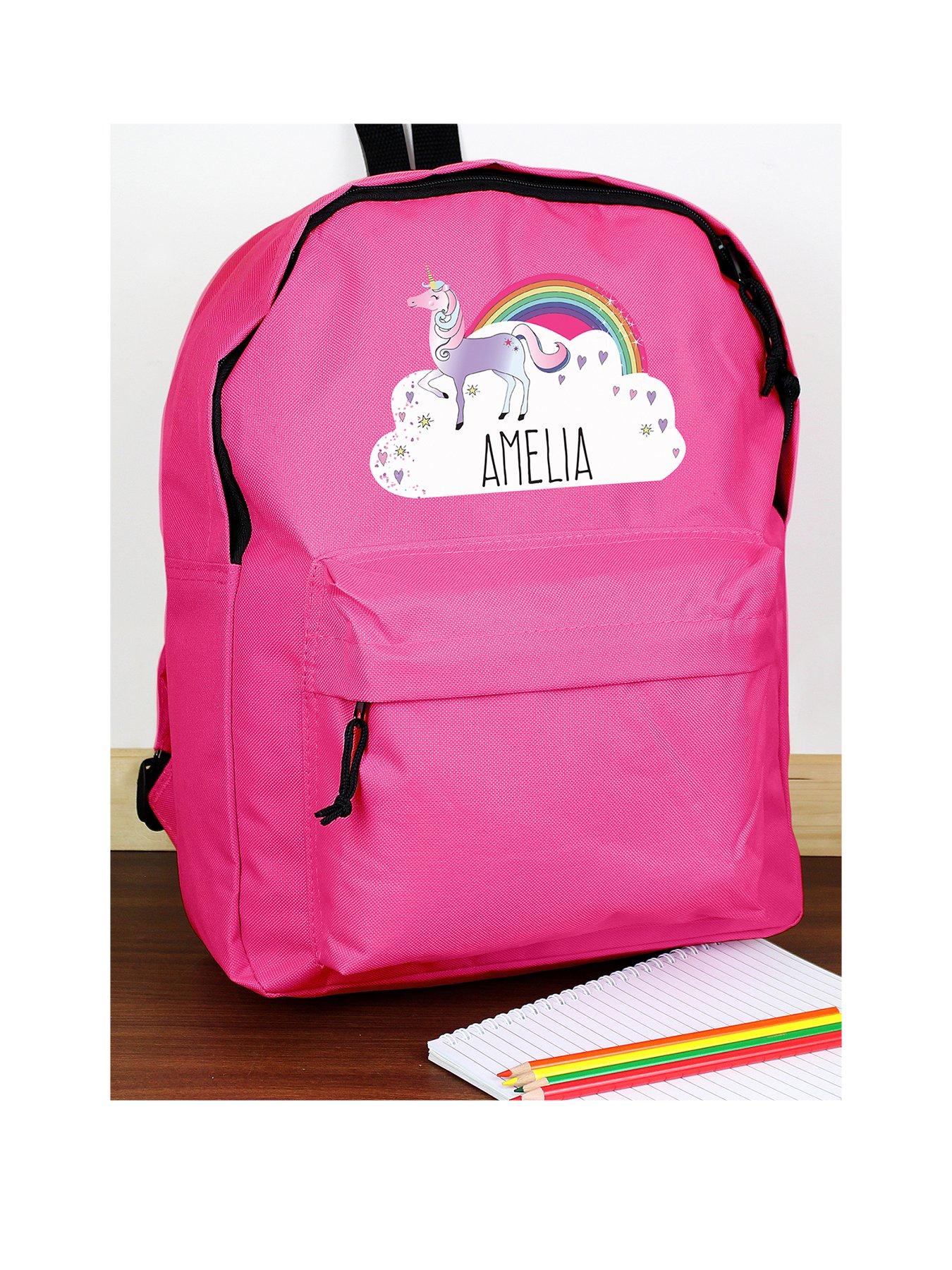 unicorn backpack personalised