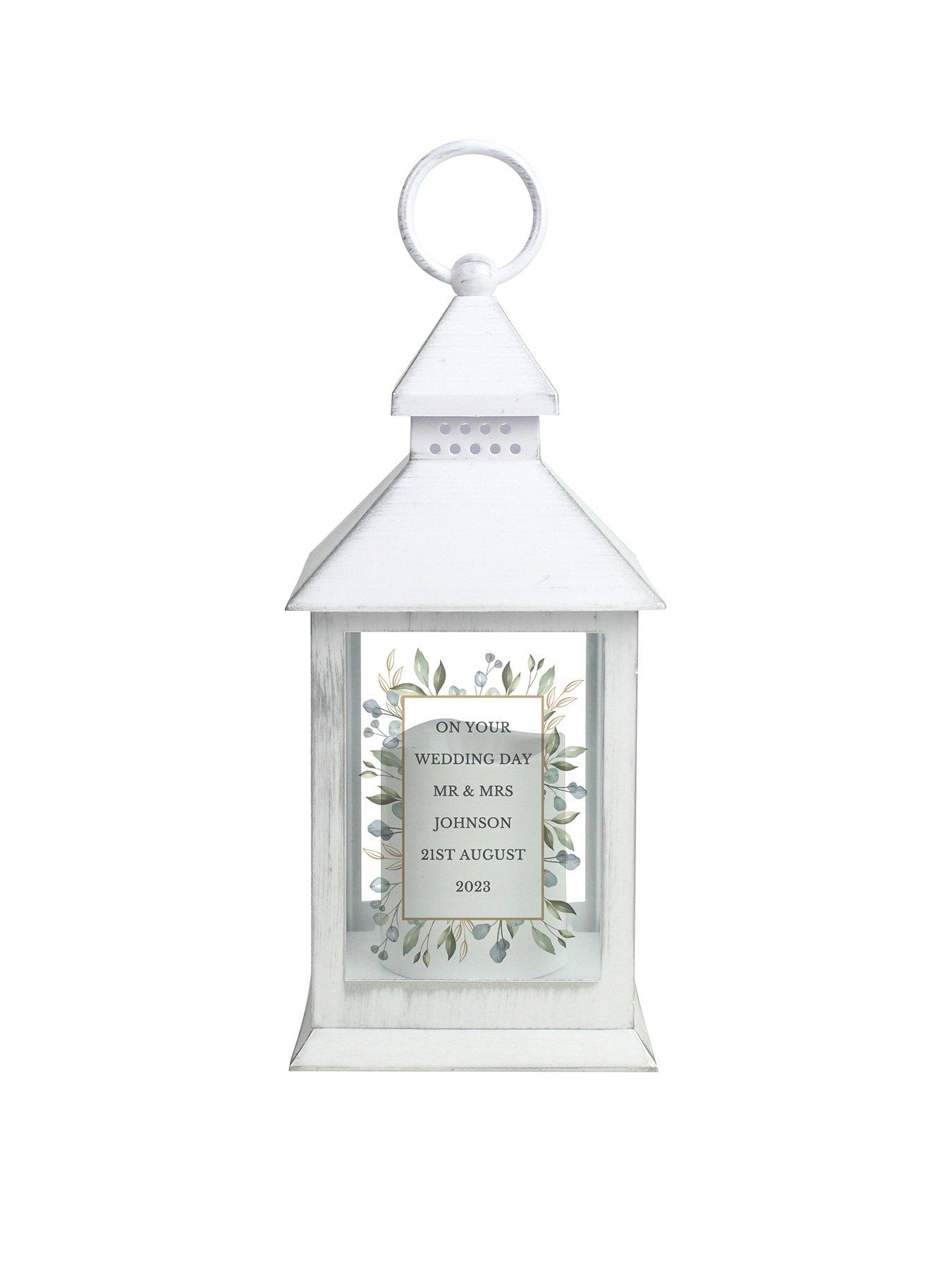 Product photograph of The Personalised Memento Company Personalised Foliage Led Lantern from very.co.uk