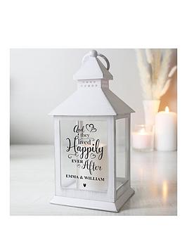 Product photograph of The Personalised Memento Company Personalised Happily Ever After Lantern from very.co.uk