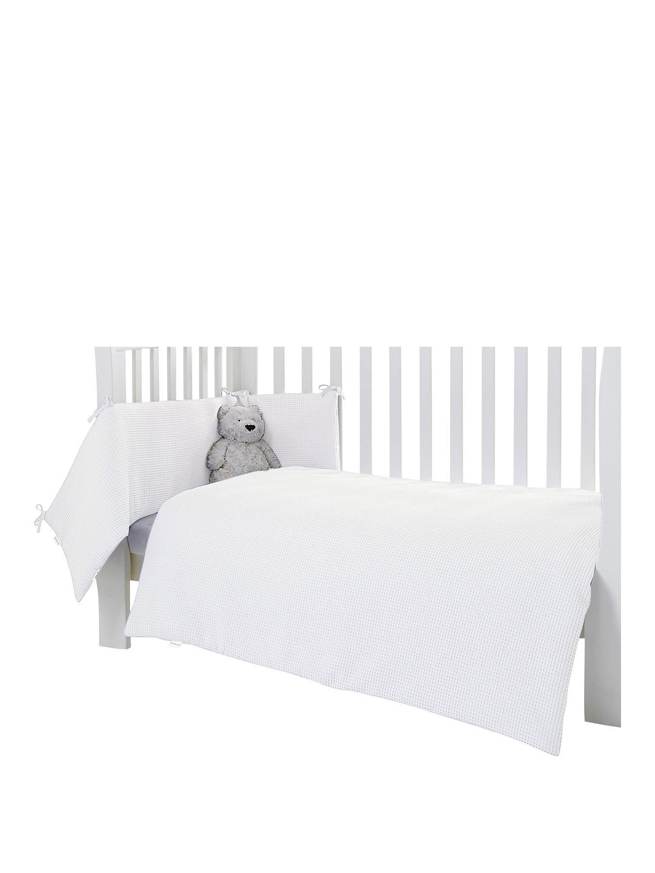 clair de lune waffle cot bedding