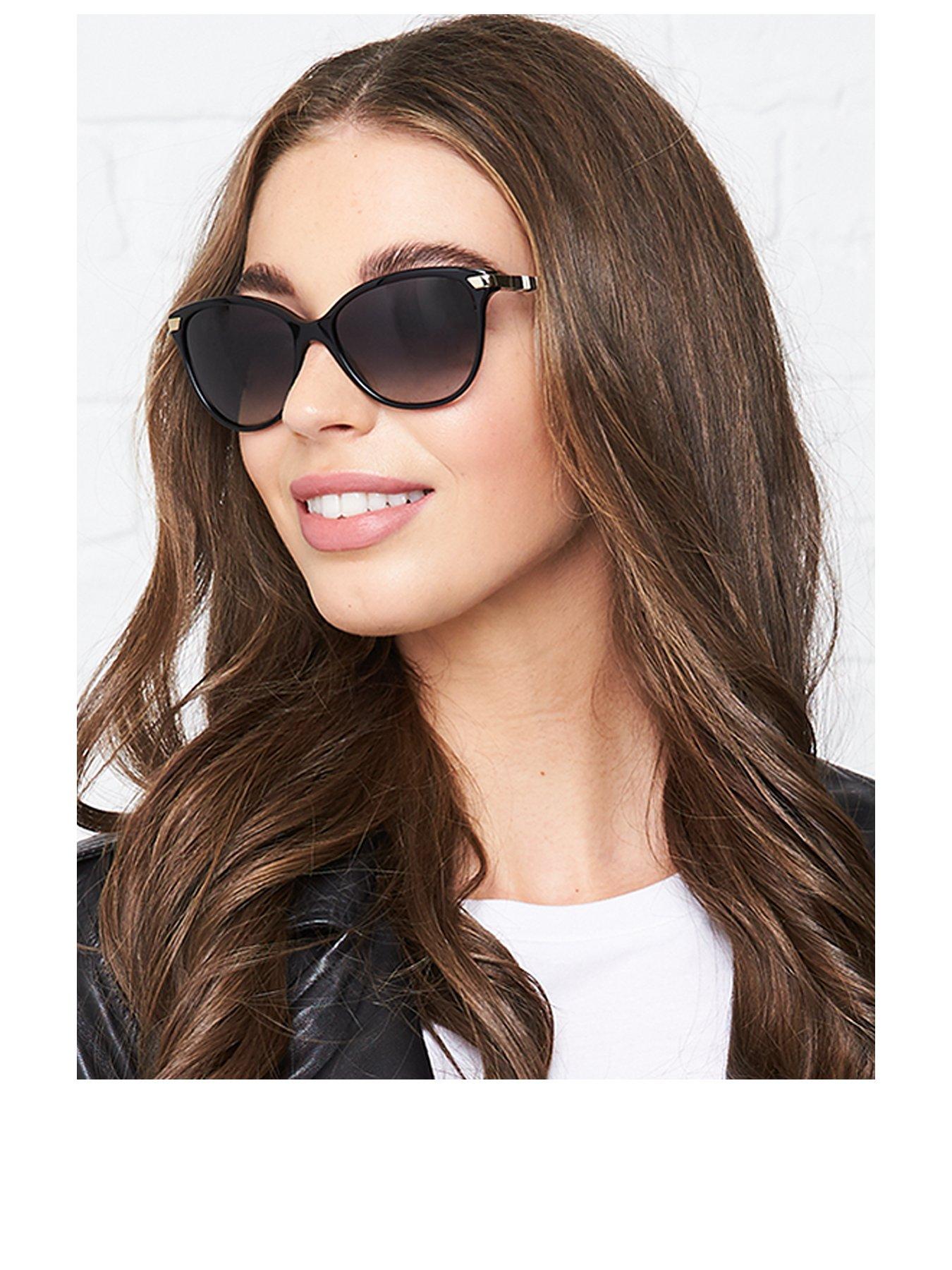 Burberry Cat Eye Sunglasses - Black 