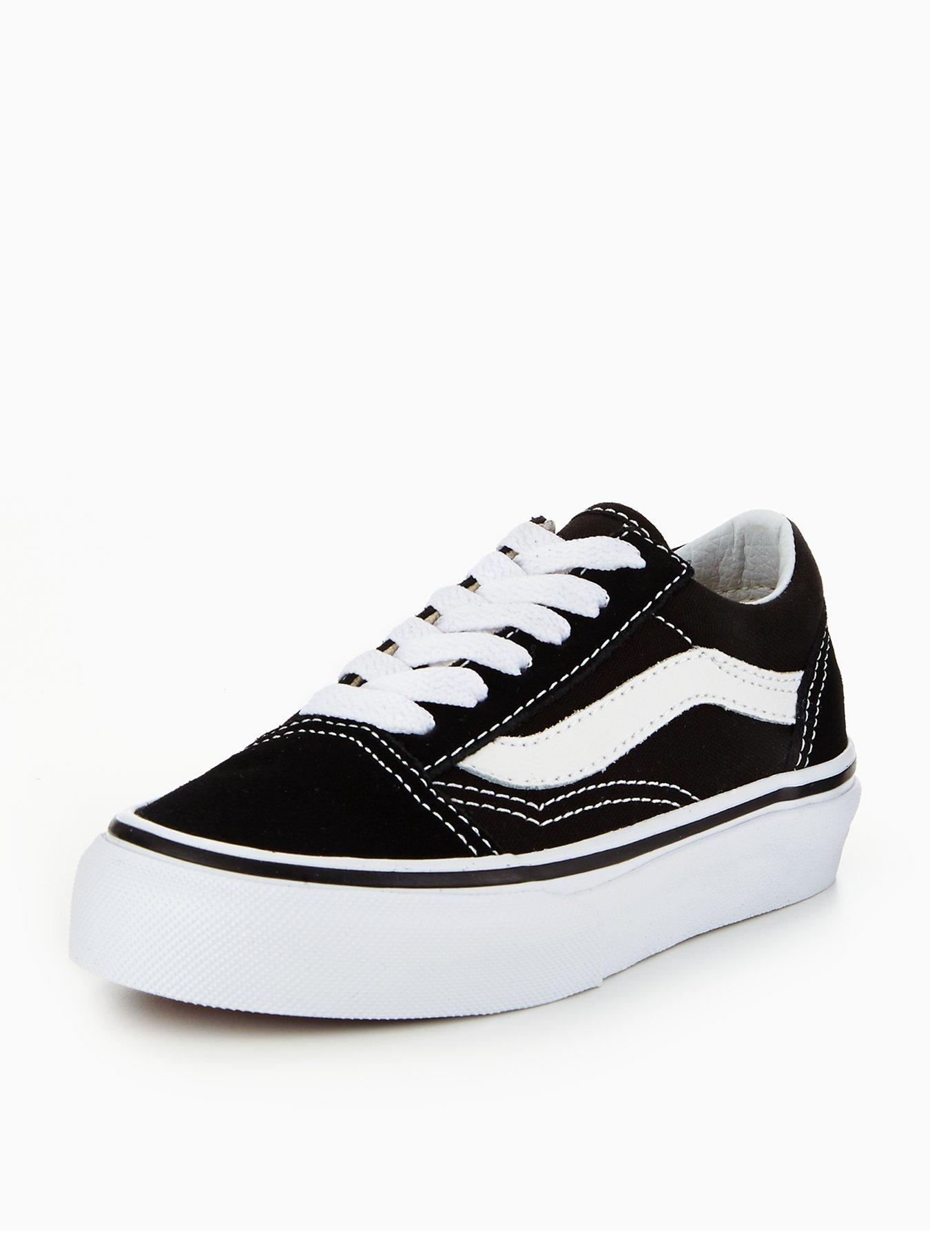 vans black and white old skool junior