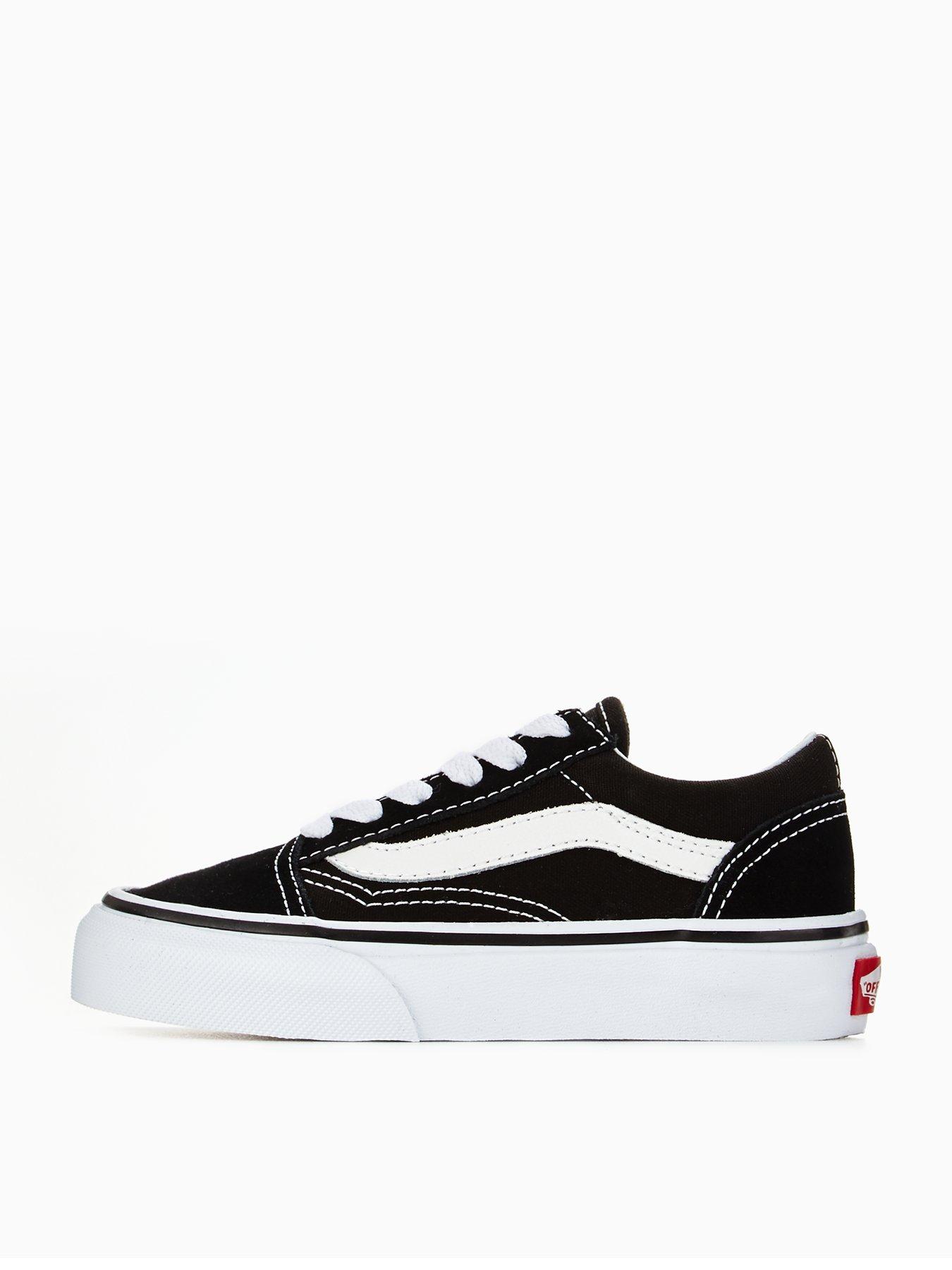 Black and clearance white vans youth