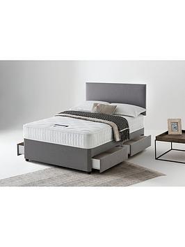 Product photograph of Silentnight Mia Luxury 1000 Pocket Divan Bed With Storage Options Headboard Not Included from very.co.uk