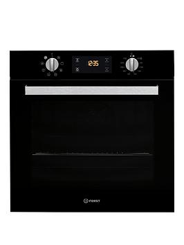 indesit aria ifw6340bluk built-in single electric oven - black - oven only