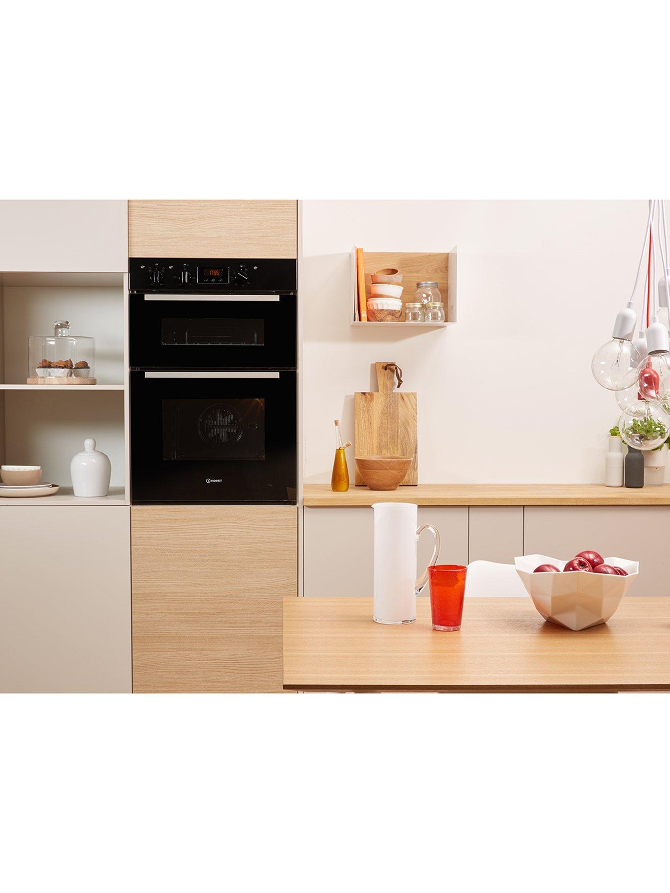 Indesit Aria IDD6340BL Builtin Double Electric Oven Black very.co.uk