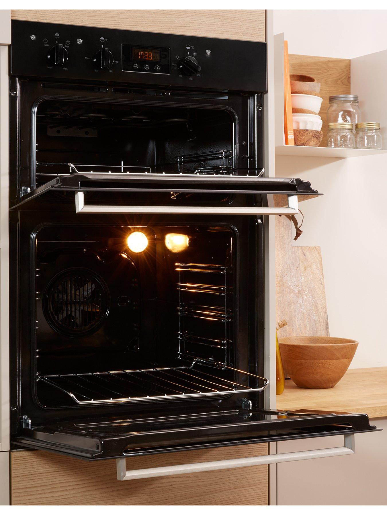 Black double electric deals oven