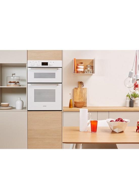 stillFront image of indesit-aria-idd6340wh-built-in-double-electric-oven-white