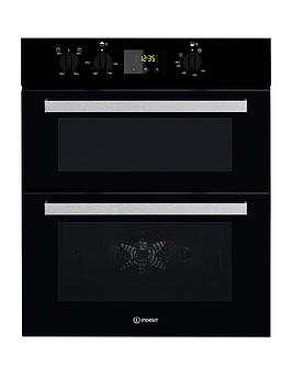 Product photograph of Indesit Aria Idu6340bl Built-under Double Electric Oven - Black - Oven With Installation from very.co.uk