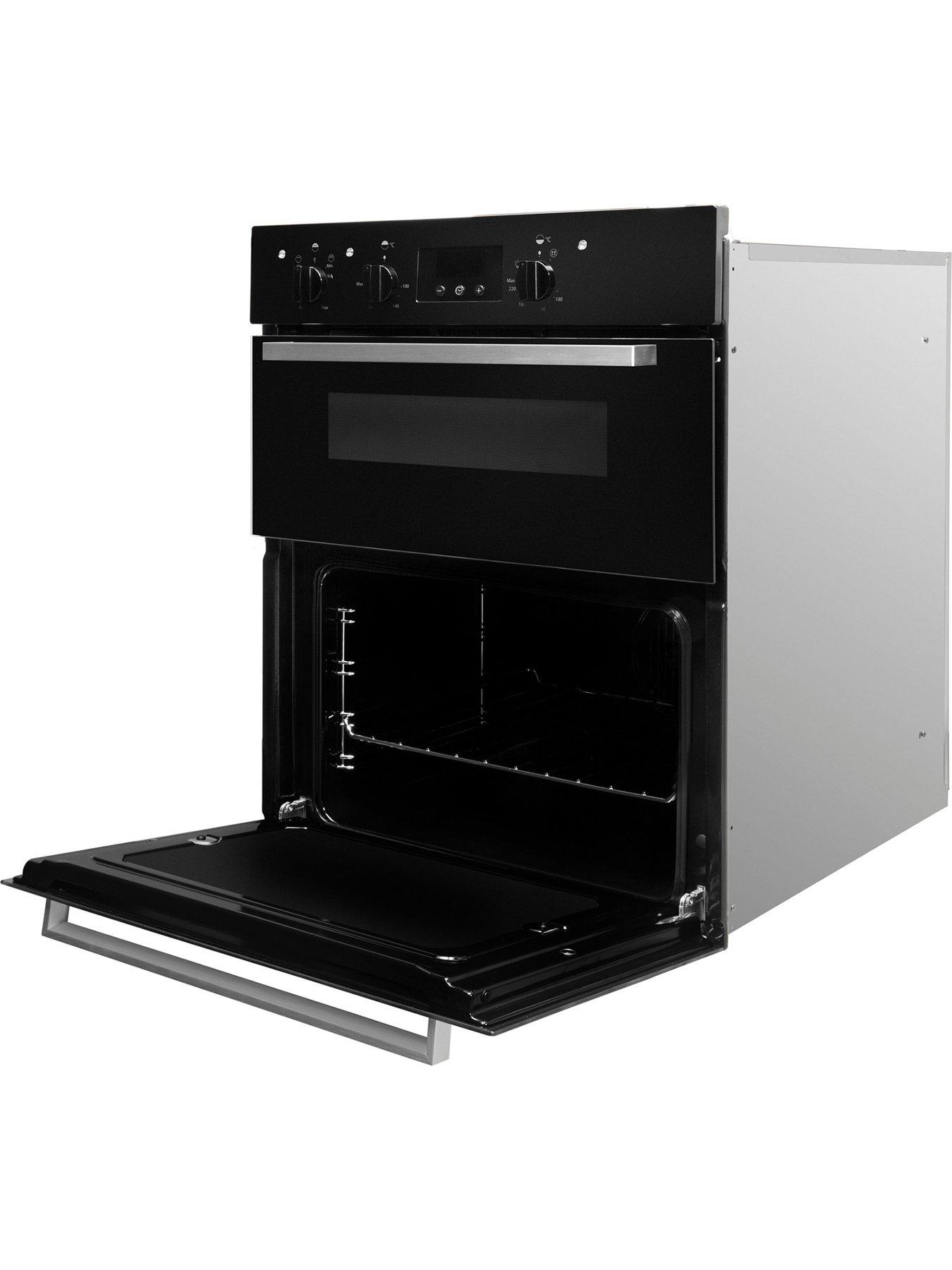 Indesit black double deals oven