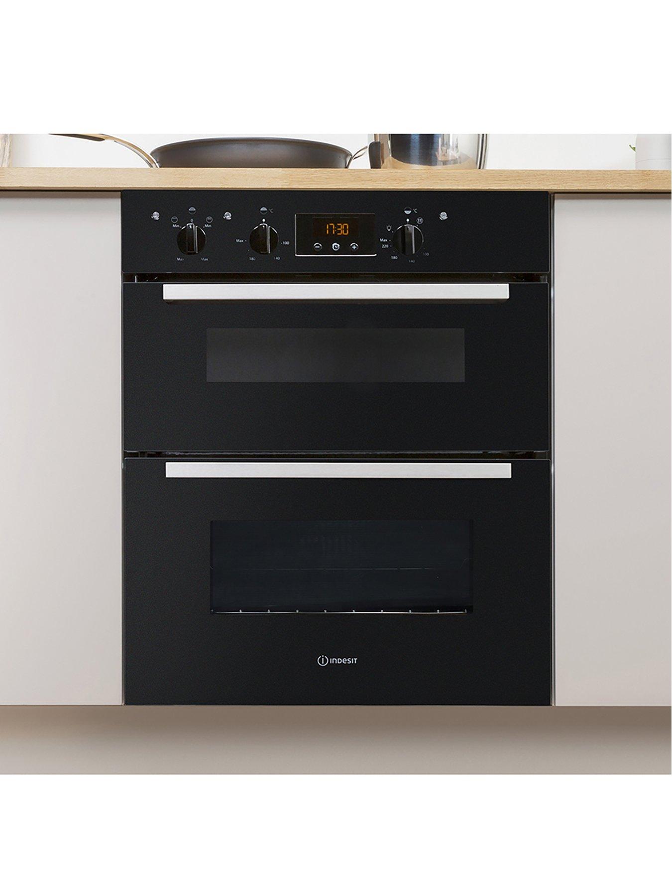 Indesit Aria IDU6340BL Built-Under Double Electric Oven - Black | Very ...