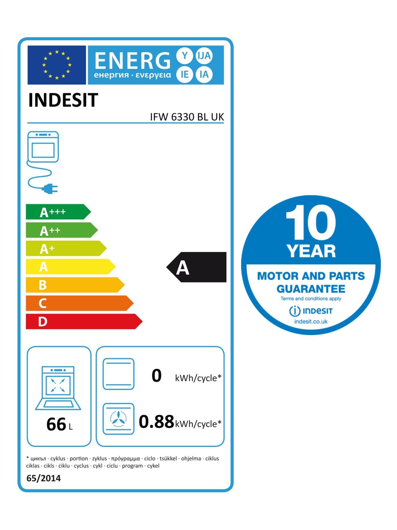 Image 6 of 7 of Indesit Aria IFW6330BLUK Built-In Single Electric Oven&nbsp;- Black