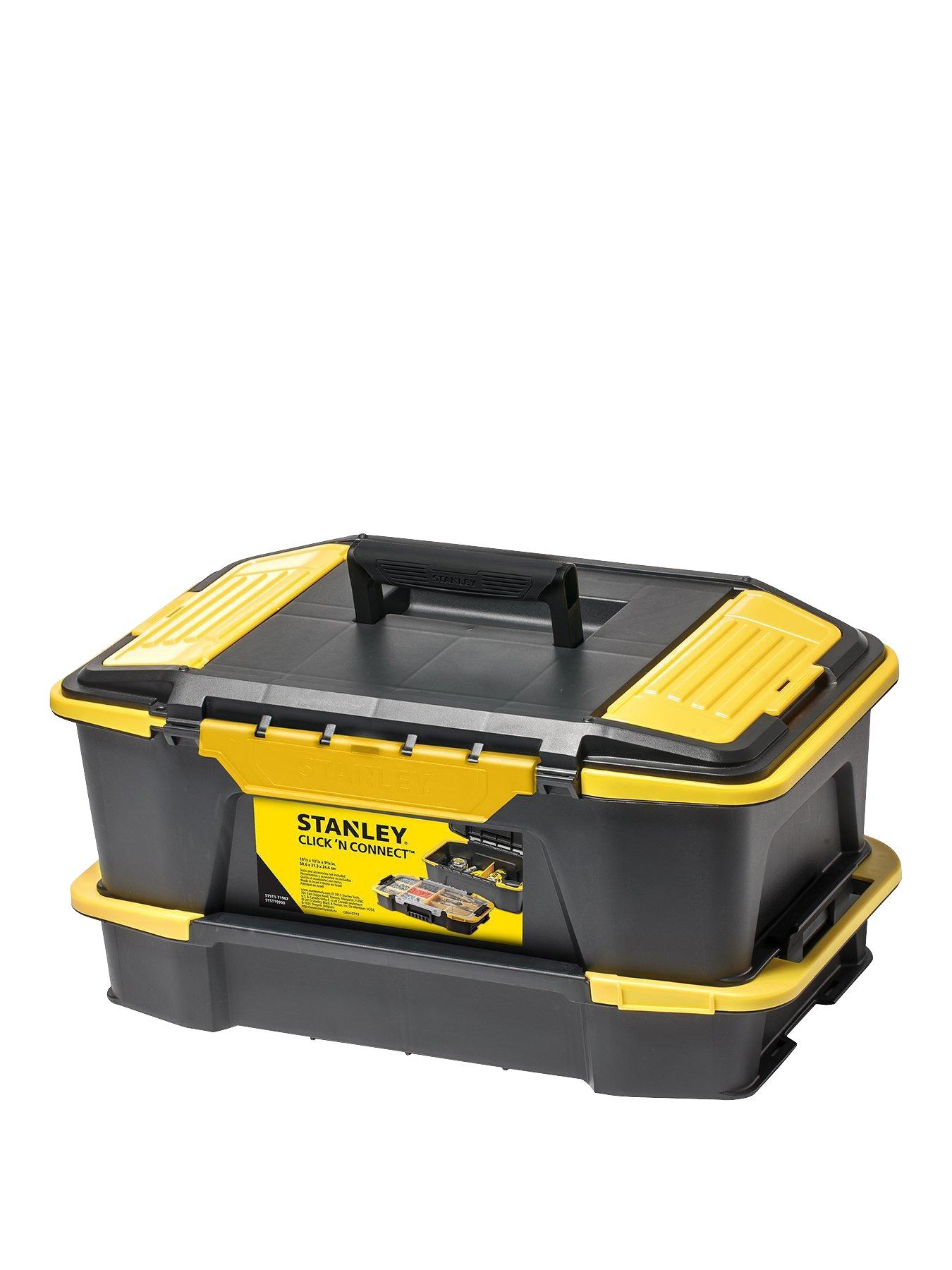 Product photograph of Stanley Click And Connect Deep Tool Box With Organiser from very.co.uk