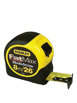 Product photograph of Stanley Fatmax 8m Premium Tape Measure from very.co.uk