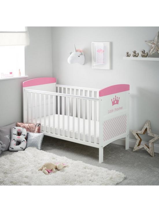 front image of obaby-grace-inspire-cot-bed-little-princess