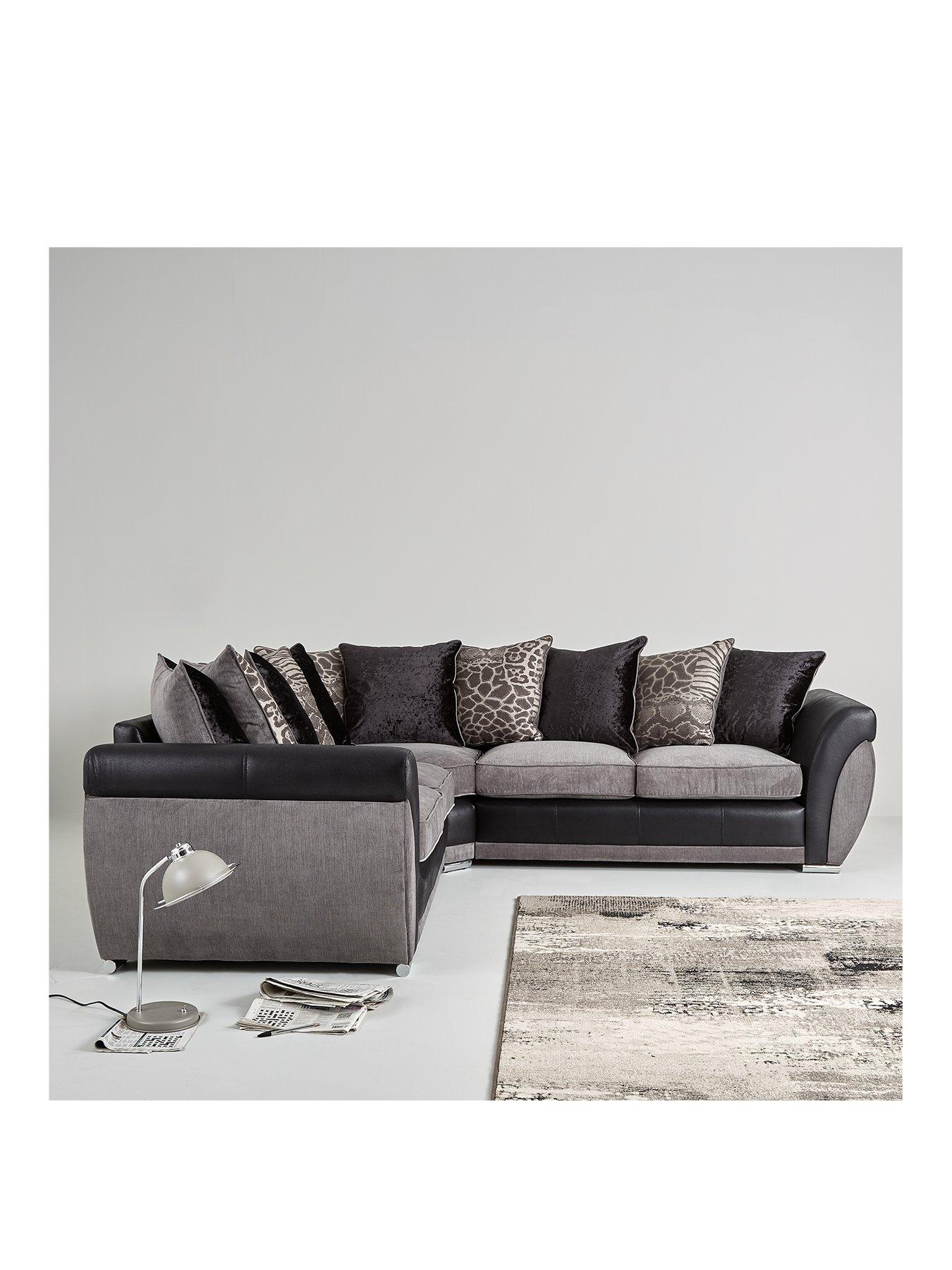 Product photograph of Very Home Hilton Double Arm Corner Group Sofa from very.co.uk