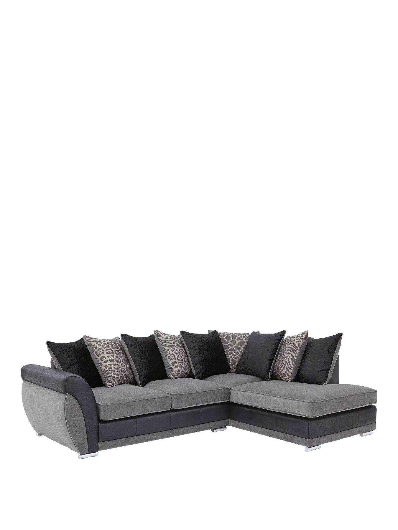 Image 2 of 4 of The Very Collection Hilton Fabric and Faux Leather Right Hand Corner Chaise Sofa&nbsp;- FSC&reg; Certified