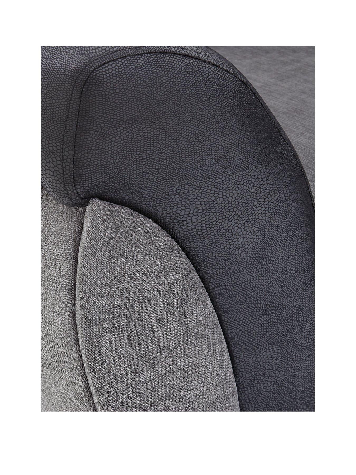 Image 3 of 4 of The Very Collection Hilton Fabric and Faux Leather Right Hand Corner Chaise Sofa&nbsp;- FSC&reg; Certified