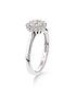  image of love-diamond-9ct-white-gold-25-point-diamond-cluster-ring