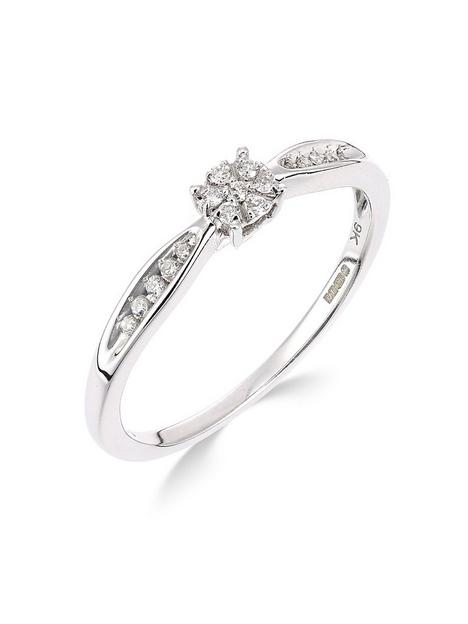 love-diamond-9ct-white-gold-10-point-diamond-cluster-ring