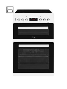 Beko KDC653W 60cm Electric Cooker with Ceramic Hob and Connection - White