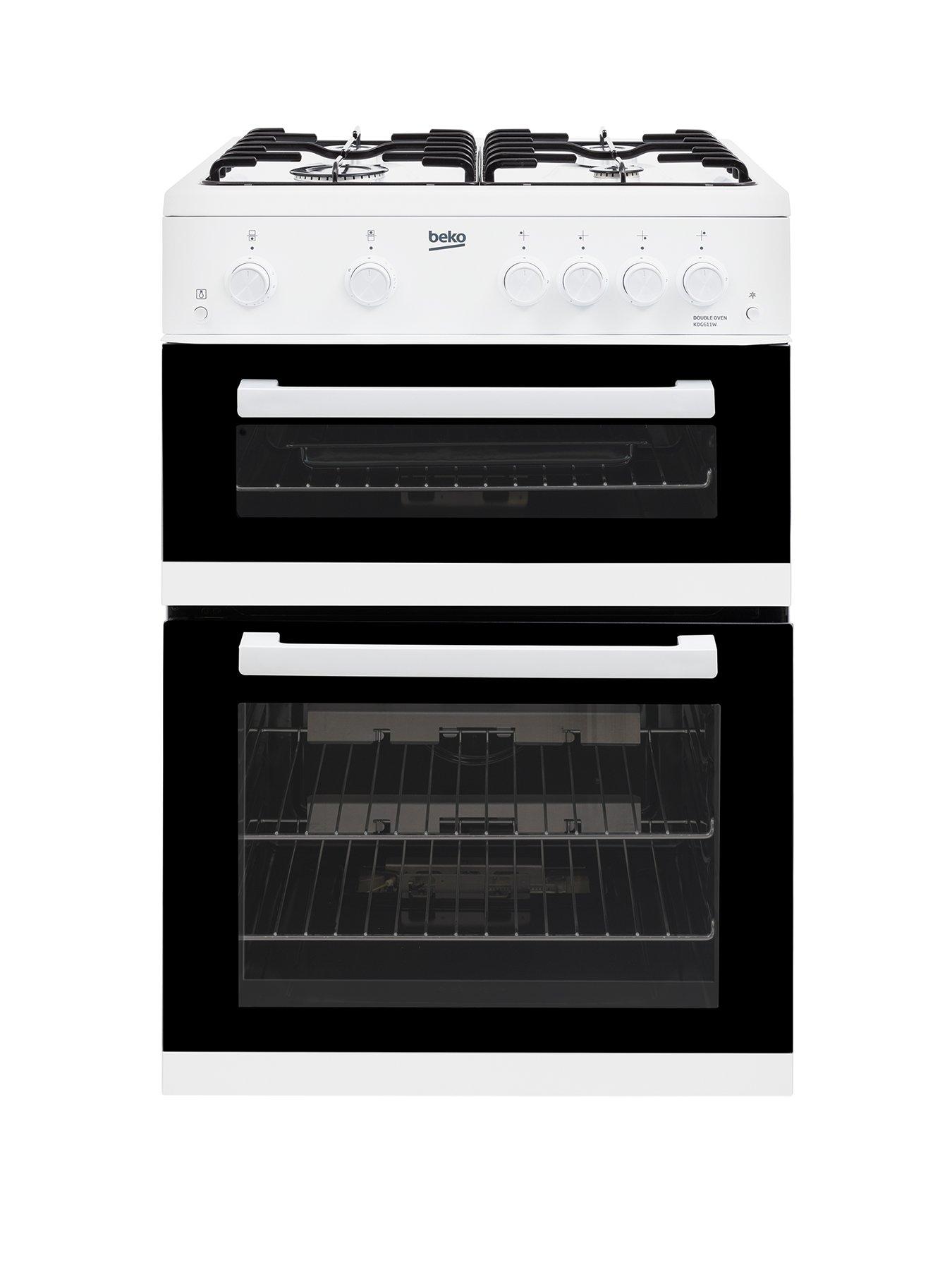 Beko Kdg611W 60Cm Gas Cooker With Full Width Gas Grill - White