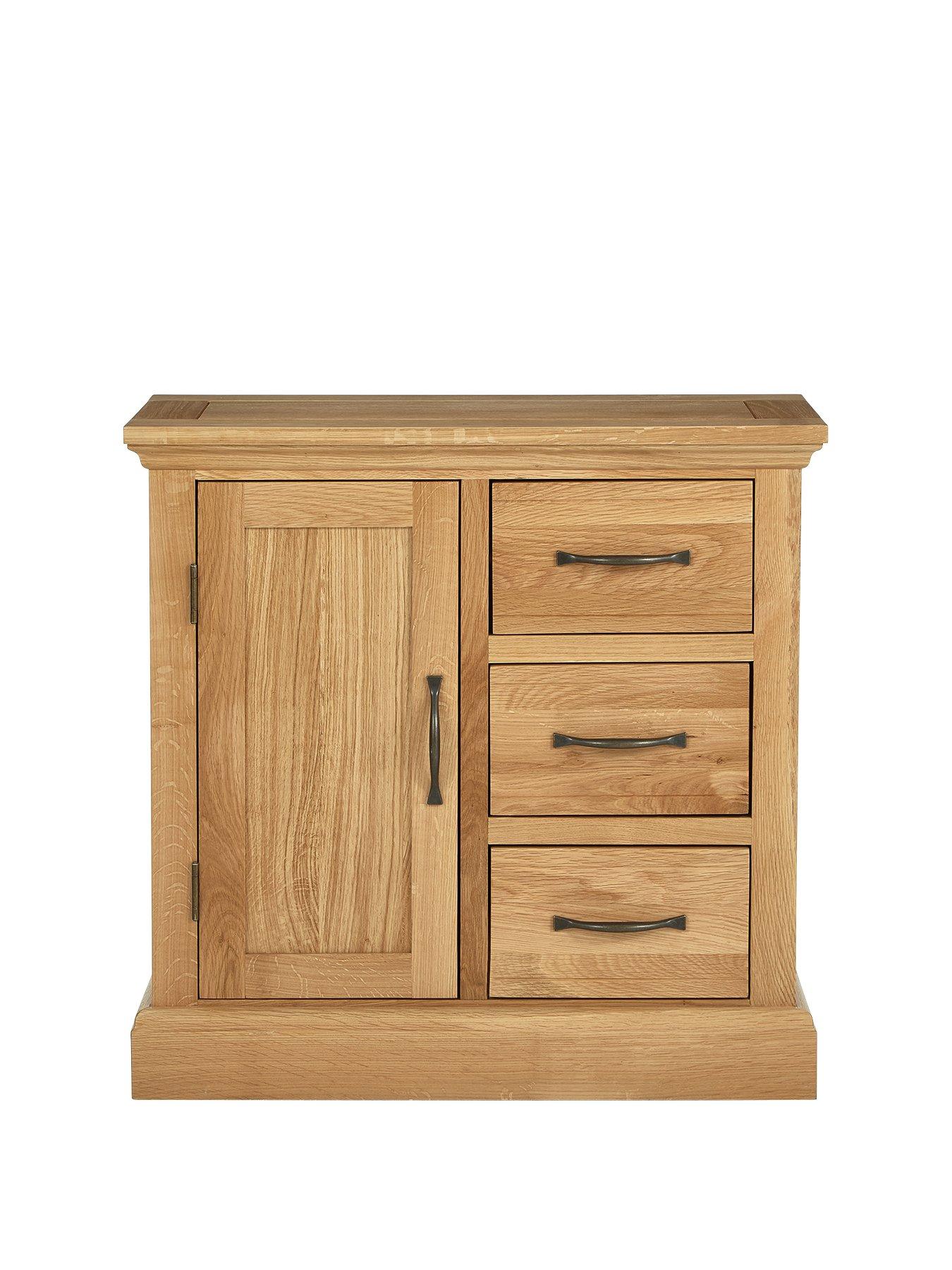 Product photograph of Very Home - Kingston 100 Solid Wood Ready Assembled Compact Sideboard from very.co.uk