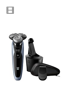 Philips Series 9000 Wet & Dry Men's Electric Shaver with Precision Trimmer and SmartClean PLUS System - S9211/26