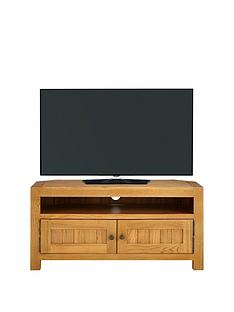 Luxe Collection - Grantham 100% Solid Oak Ready Assembled Corner TV Unit - fits up to 46 Inch TV