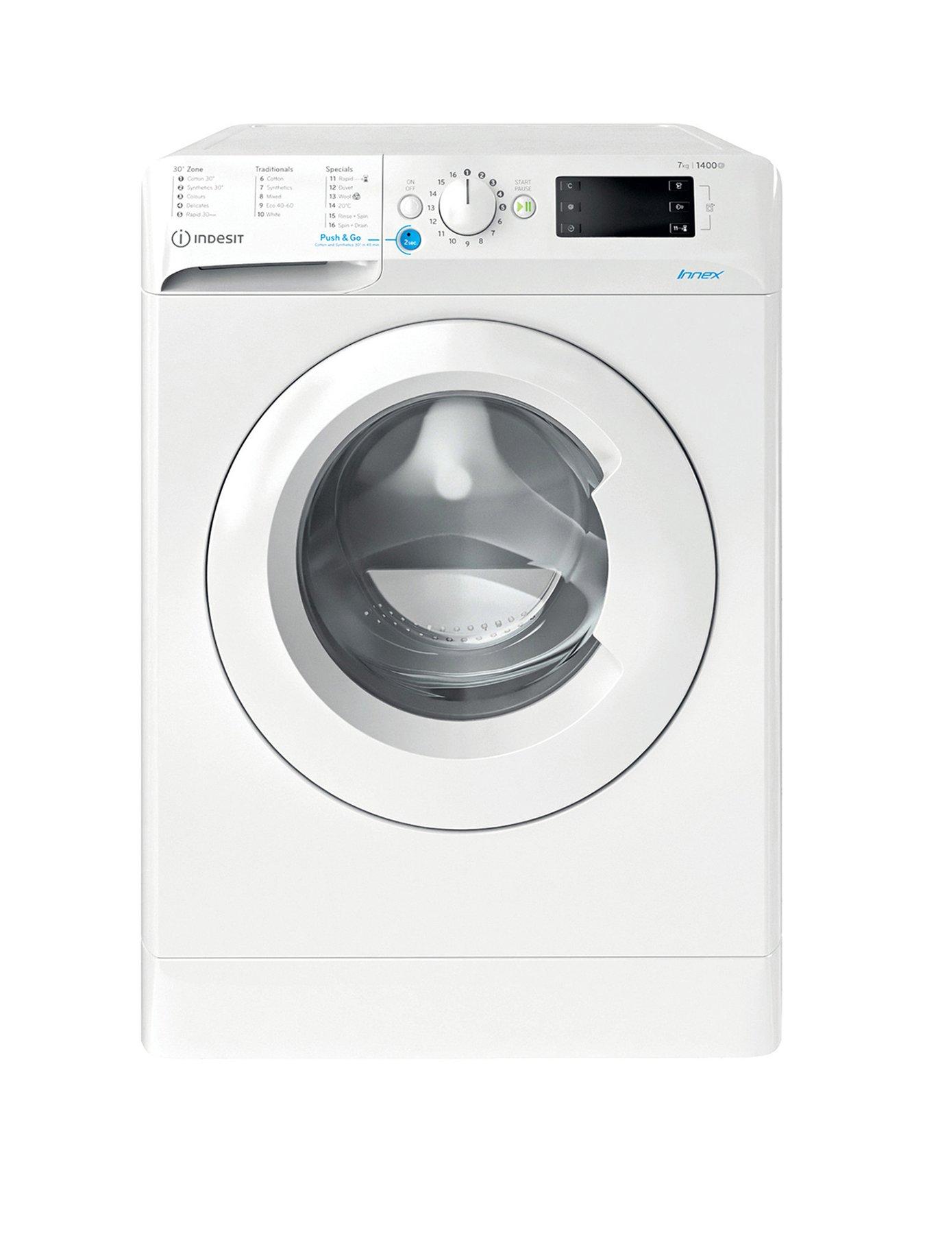 Product photograph of Indesit Innex Bwe71452wukn 7kg Load 1400 Spin Washing Machine - White from very.co.uk