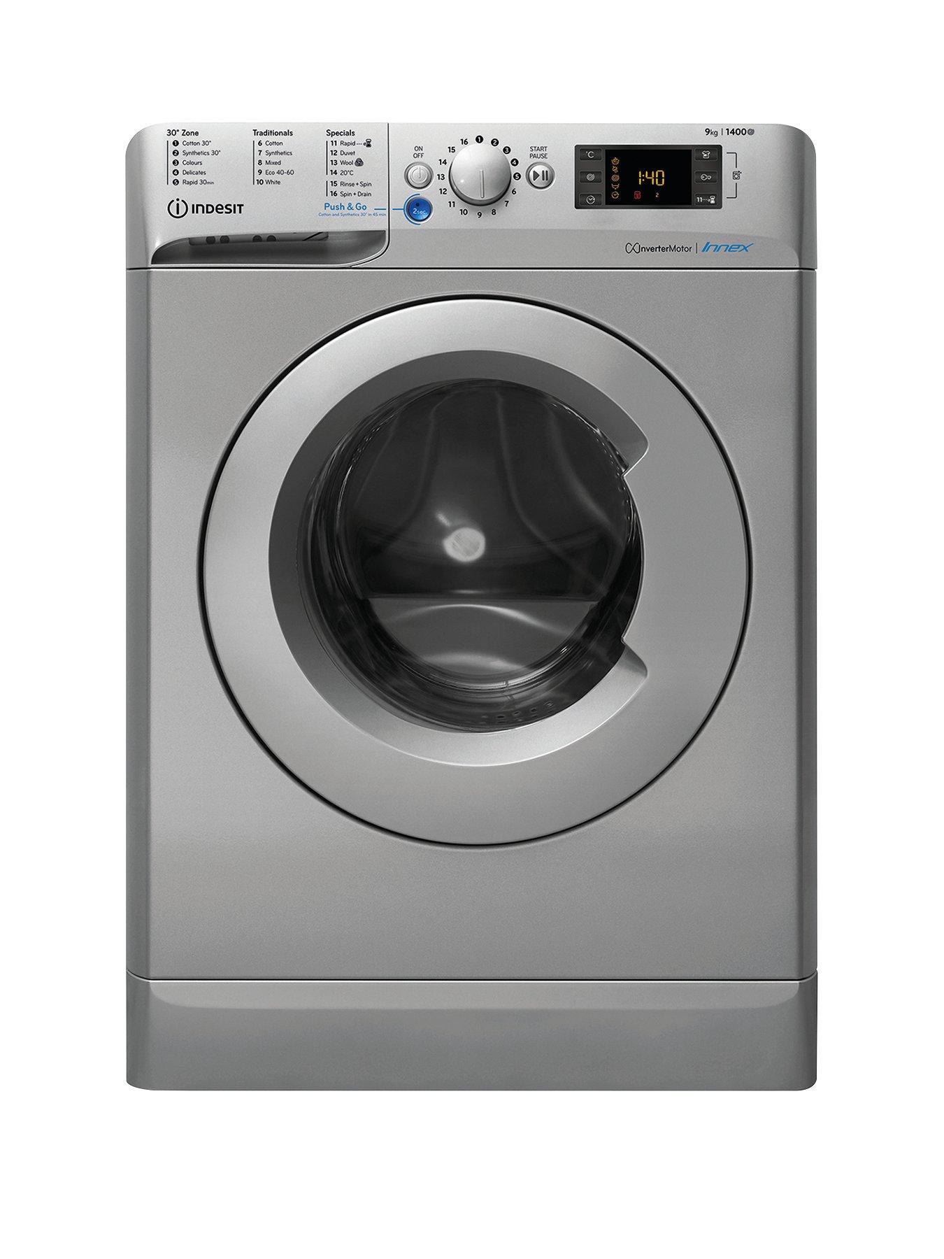 Indesit Innex Bwe91484Xs 9Kg Load, 1400 Spin Washing Machine - Silver