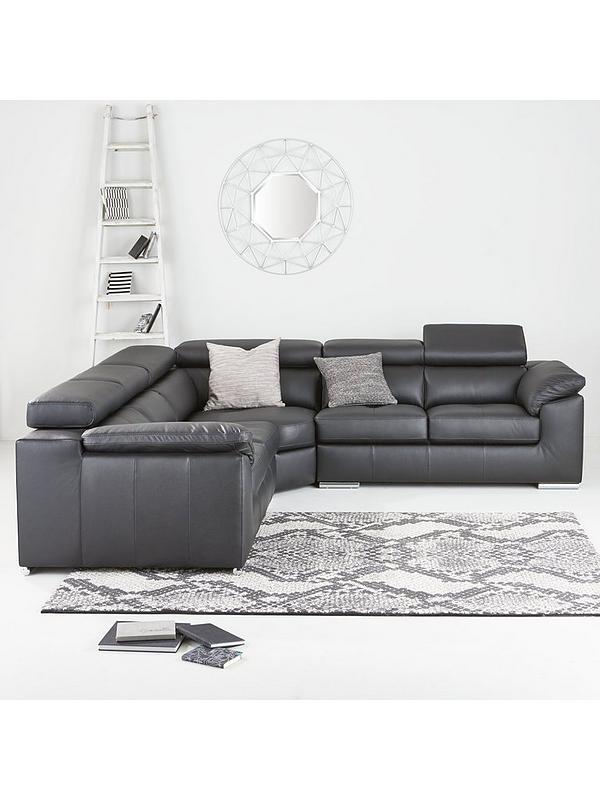 Brady 100 Premium Leather Corner Group, Very Brady Leather Sofa