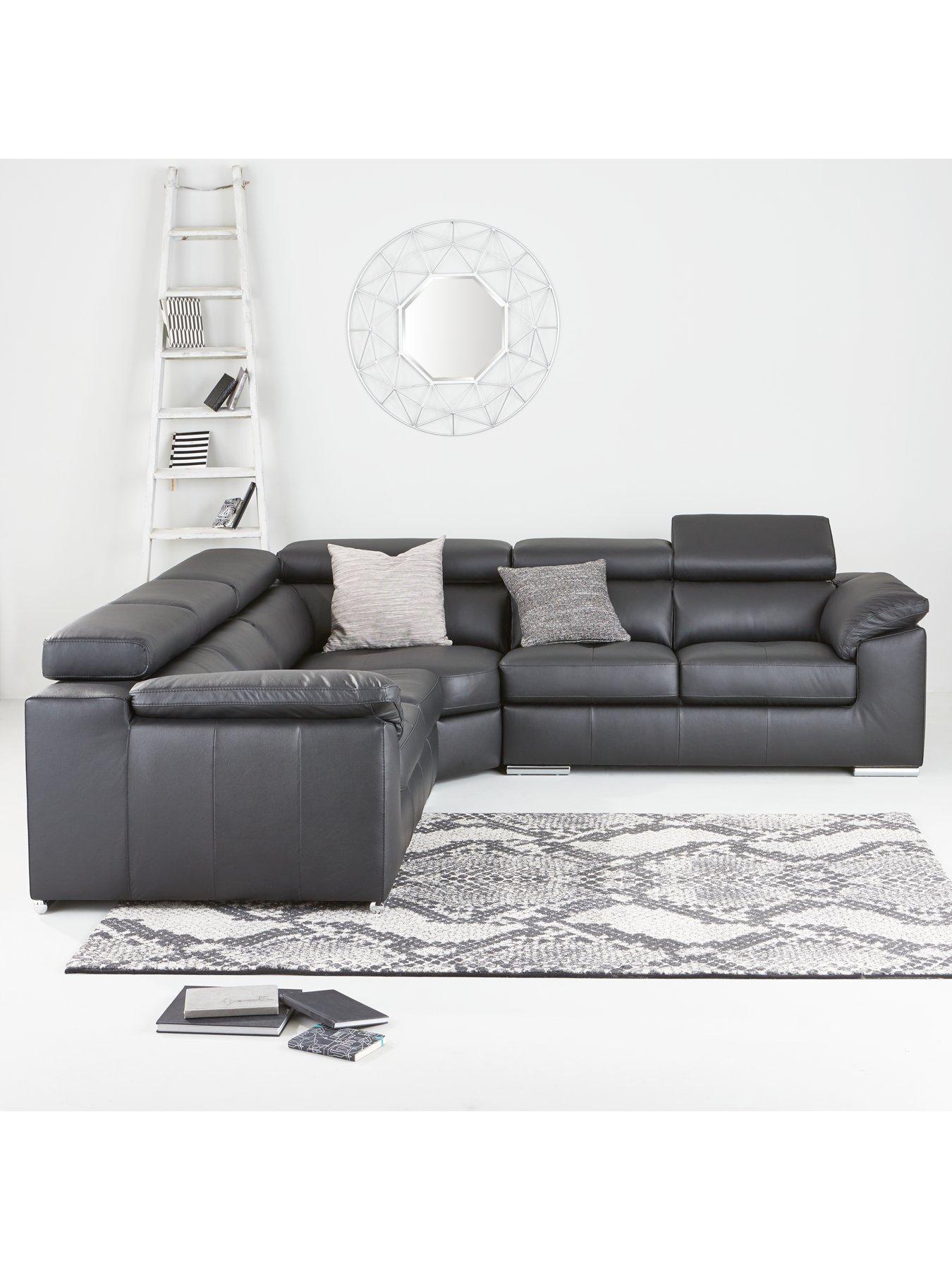 100 leather deals sectional