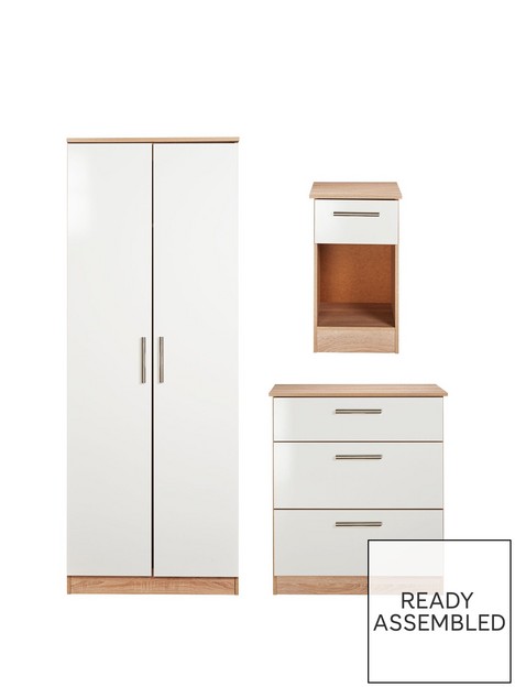 swift-montreal-gloss-3-piece-ready-assembled-package-ndash-2-door-wardrobe-3-drawer-chest-and-bedside-table