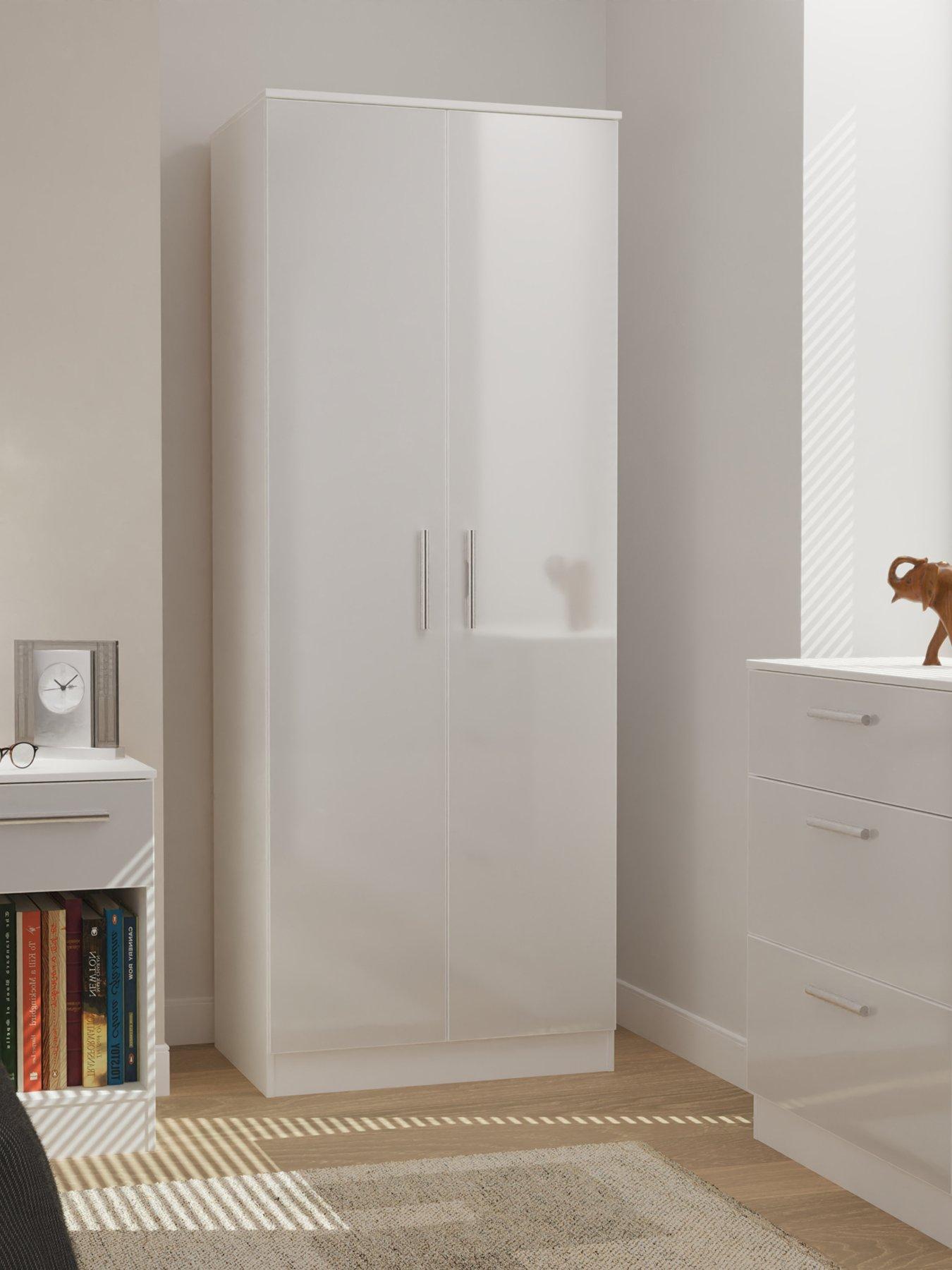 SWIFT Montreal 3-piece Ready Assembled Package – 2-Door Wardrobe, 3-Drawer Chest and Bedside Table - FSC® Certified