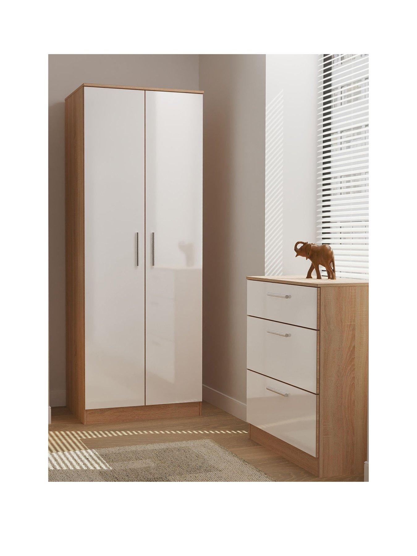 Image 1 of 1 of SWIFT Montreal&nbsp;3-piece Ready Assembled Package &ndash; 2-Door Wardrobe, 3-Drawer Chest and Bedside Table&nbsp;- FSC&reg; Certified